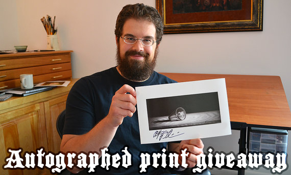 You can now buy autographed prints of Christopher’s artwork! Enter for a chance to win “Aren”!