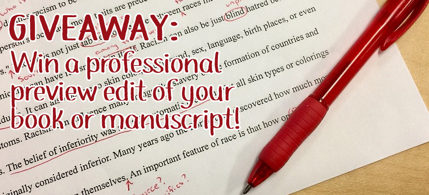 Enter to win a professional editing session for your book or manuscript! [Ended]