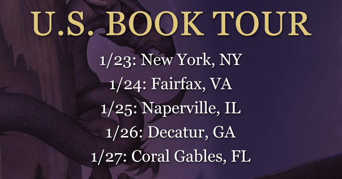 First leg of Christopher Paolini’s US book tour starts this week!