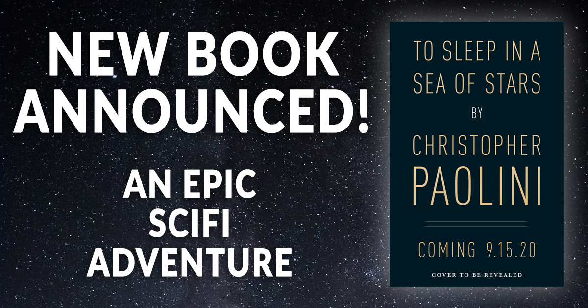 Christopher Paolini announces his new book, ‘To Sleep in a Sea of Stars’!