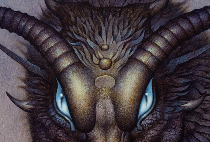 John Jude Palencar teases fans with a glimpse at the Shruikan poster artwork coming in the Inheritance Deluxe Edition