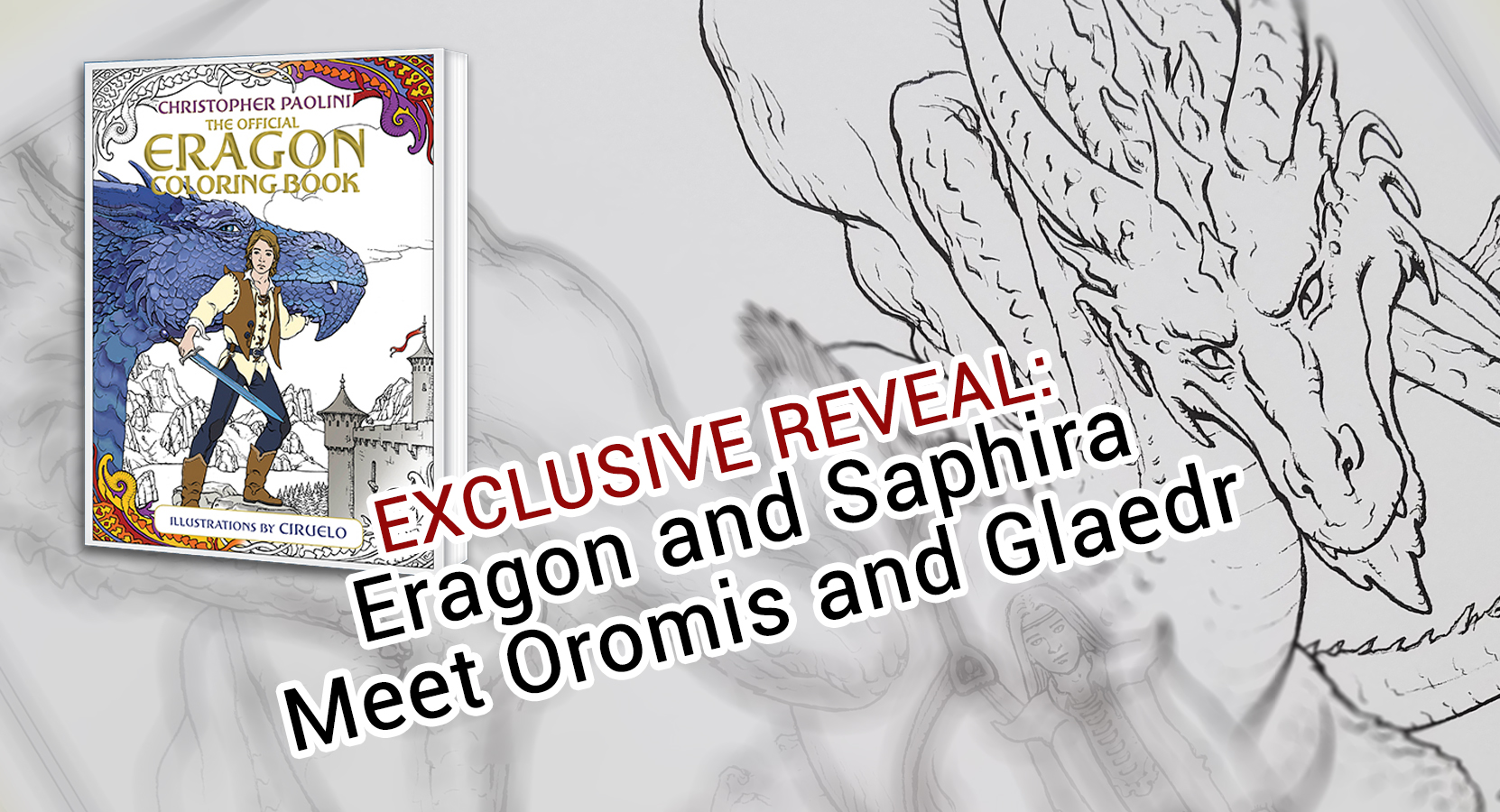 Eragon Coloring Book illustration reveal: ‘Eragon and Saphira Meet Oromis and Glaedr’