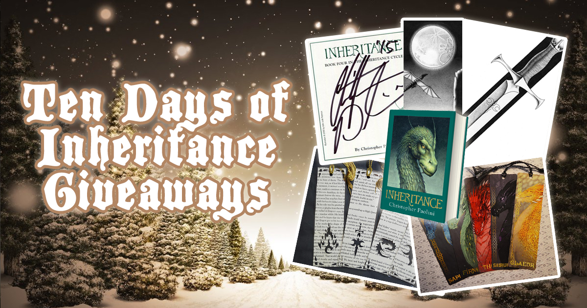 Win signed books and more during our Ten Days of Inheritance Giveaways!