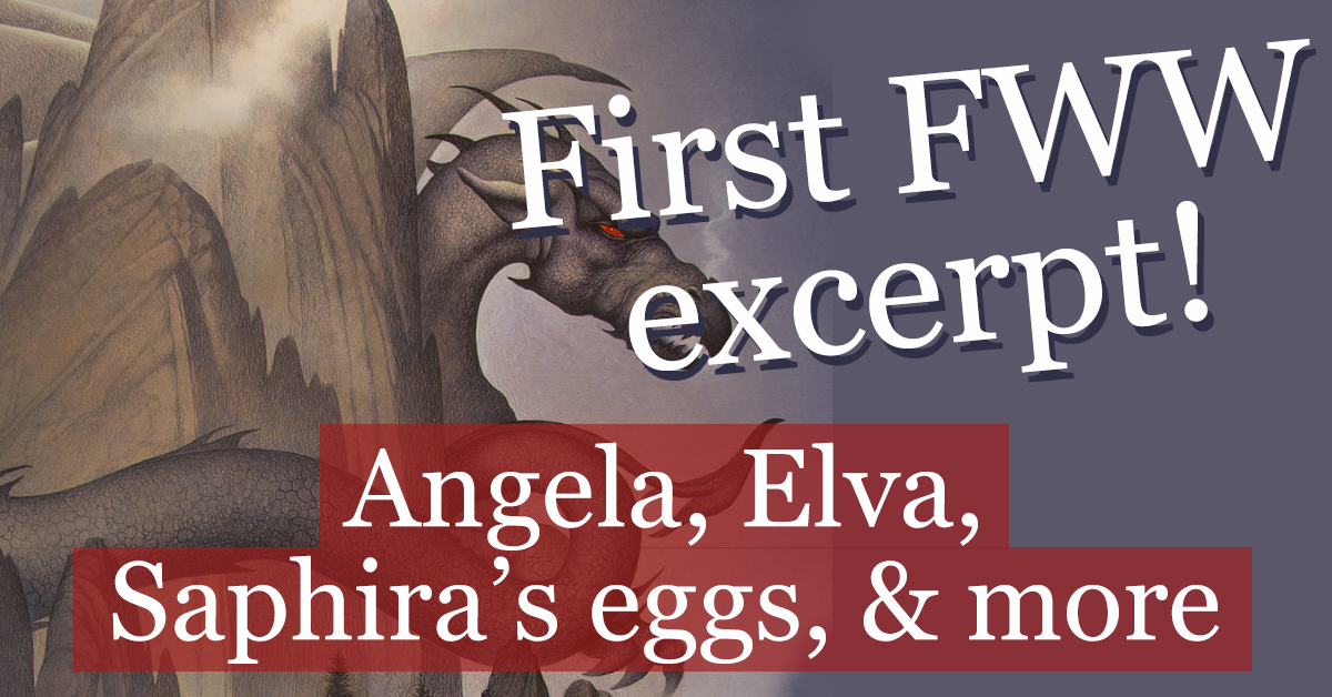 Angela, Solembum, and Elva arrive in the first excerpt from “The Fork, the Witch, and the Worm”